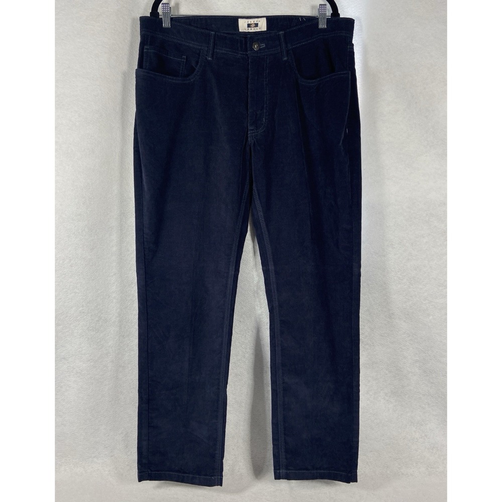 Joseph Abboud Corduroy Pants Men's 38x30 Navy Straight Leg Flat Front New
